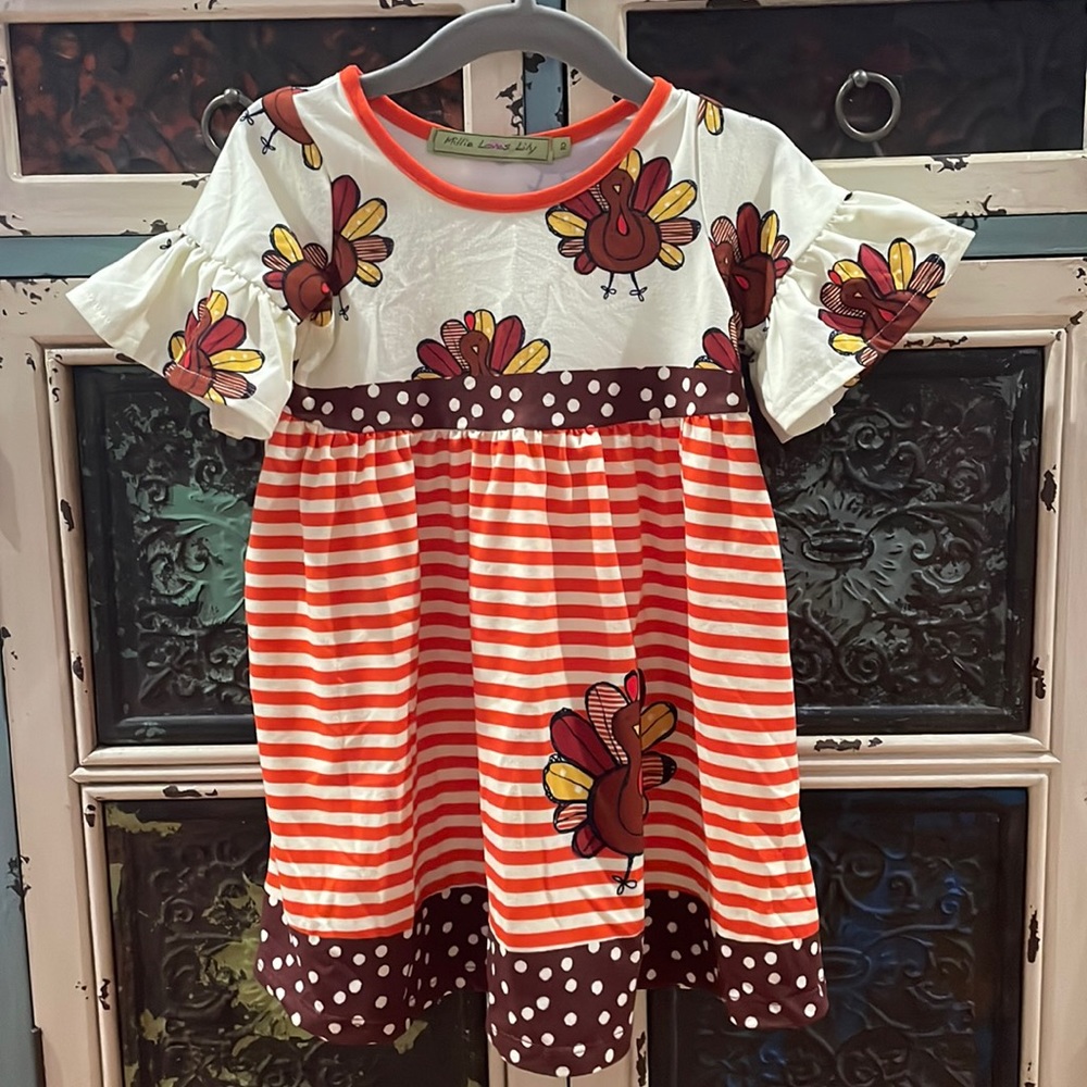 Millie Loves Lily turkey dress size 2T